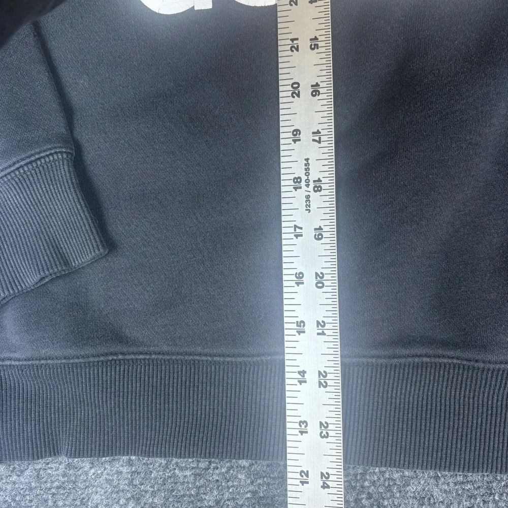 Adidas Sweatshirt Mens Small Black Trefoil Logo Raglan Sleeve Crew Neck Winter‎